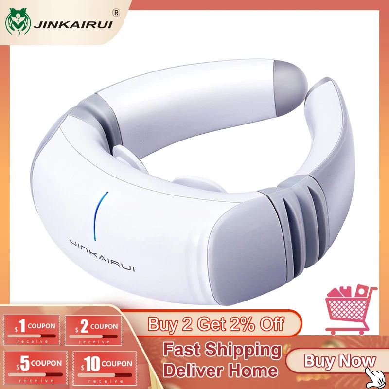 Electric Pulse Neck Massager Cervical Vertebra Impulse Massage Physiotherapeutic Acupuncture Magnetic Therapy Relief Pain Tool