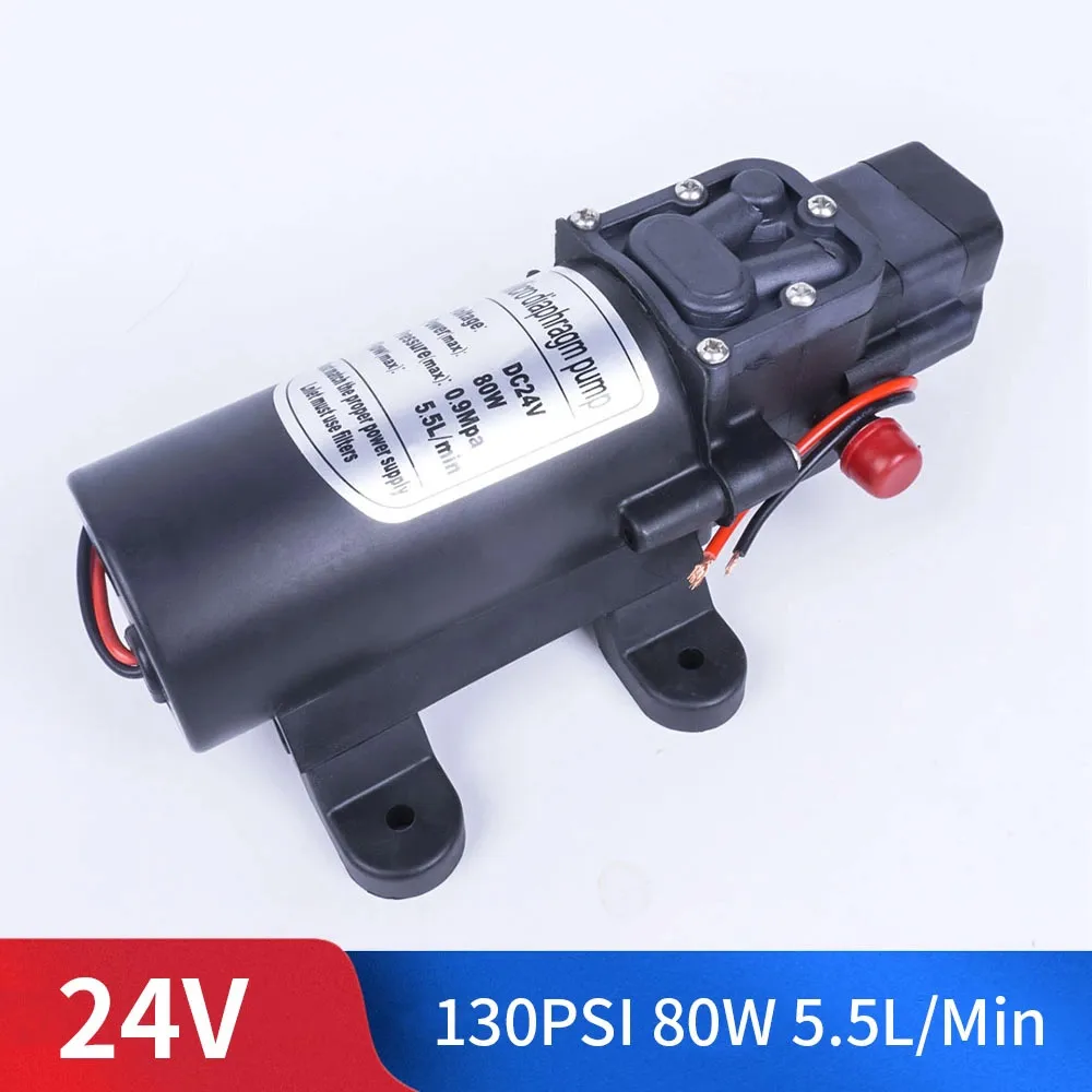 Электрический 12 в 80 Вт 130PSI 5.5L/мин воды высокого давления диафрагмы самовсасывающий насос с автоматическим переключателем для сада - Напряжение: pressure switch type