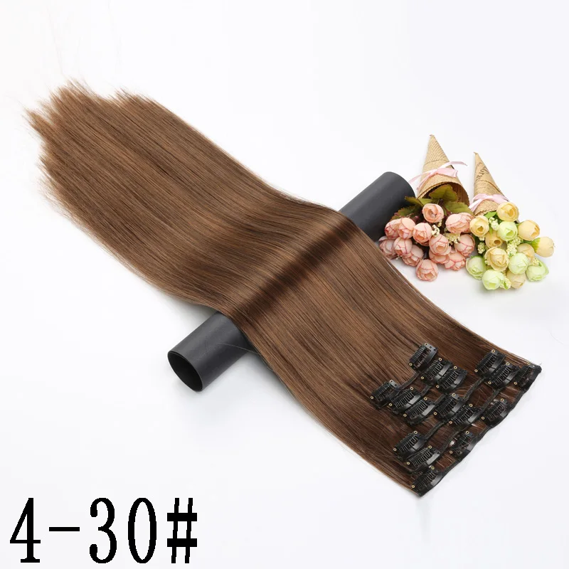 MERISI HAIR 22 Synthetic Deep Wave Hair Heat Resistant Light Brown Gray Blond Women Hair Extension Set Clip In Ombre Hair - Color: 1014 430