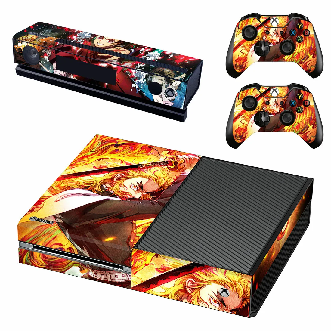 Demon Slayer Skin Sticker Decal Cover For Xbox One Console and 2 Controllers For Xbox One Skin Sticker Vinyl 