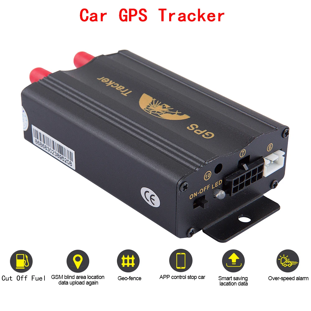 

WONVON TK103A Vehicle Car GPS Tracker GSM GPRS Tracking Support Both GPS LBS Real Time Tracker Car Anti-theft ACC Alarm System