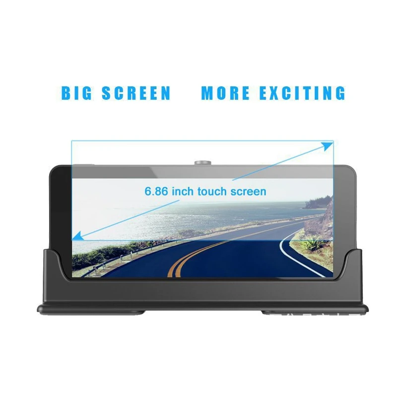 Центральный Рабочий стол 1080P HD 6,86 дюймов 4G WiFi Android навигатор ADAS Bluetooth FM радио Голосовое управление реверсивное изображение Befor