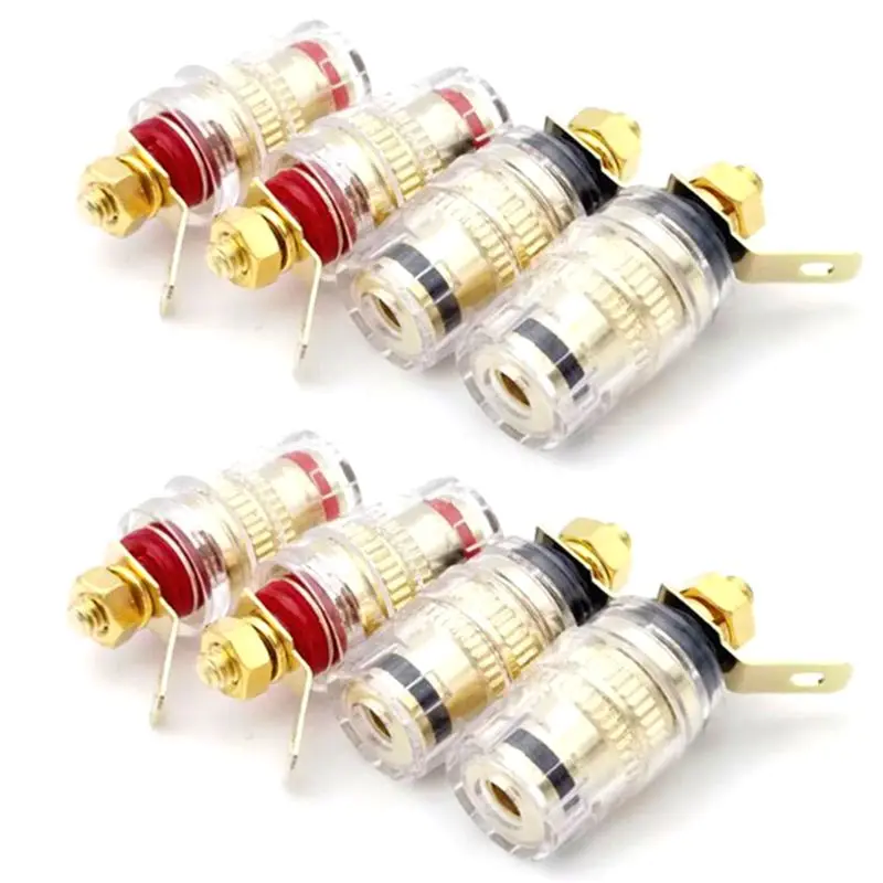 

8pcs/set Speaker Terminal Binding Post 4mm Banana Plug Socket for Loudspeakers