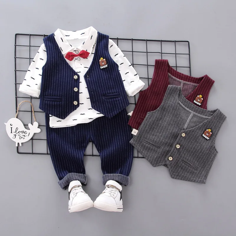 

Winter Thicken Warm Tiny Cottons 2018 Baby Hoodies Jackets Coat + Long Sleeve T Shirt + Infant Pants Girl Boy Set Outfits 3Pcs