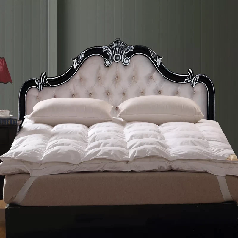 soft mattress topper VESCOVO гусь пуховый наматрасник sup мягкая задняя защита Королева Король Размер татами matress 180*200 200*200 king size Кровать Топпер - Цвет: soft mattress topper