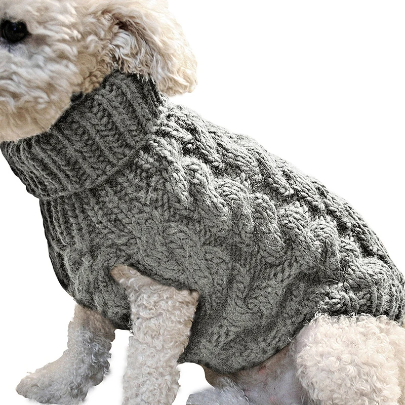 Winter Warm Dog Knitting Costume Small And Medium Dog Sweater Pet Clothes Knitwear Thickening Warm Winter Knitting Costume