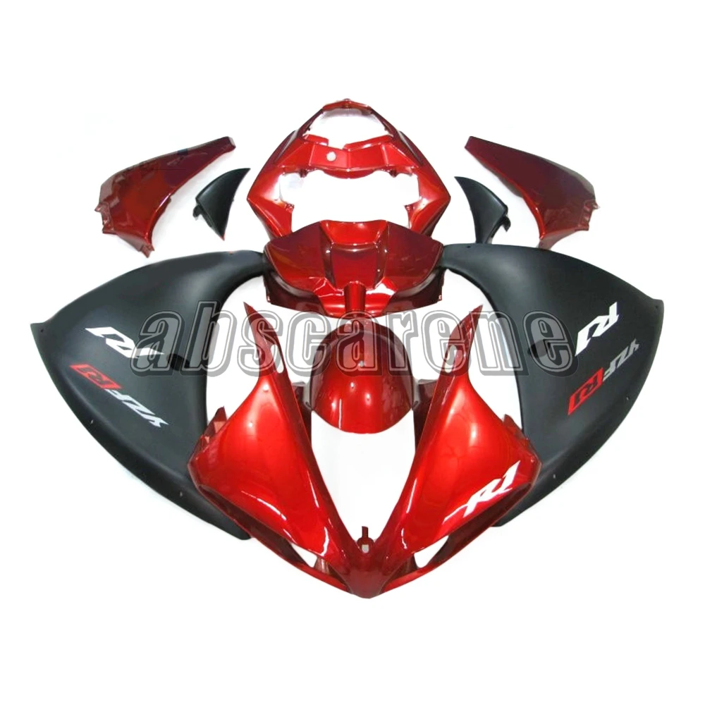 Полные Обтекатели для Yamaha YZF1000 R1 2012 2013 YZF R1 12 13 14 ABS пластиковые мотоциклетные капот конфеты красный плоский черный Carenes