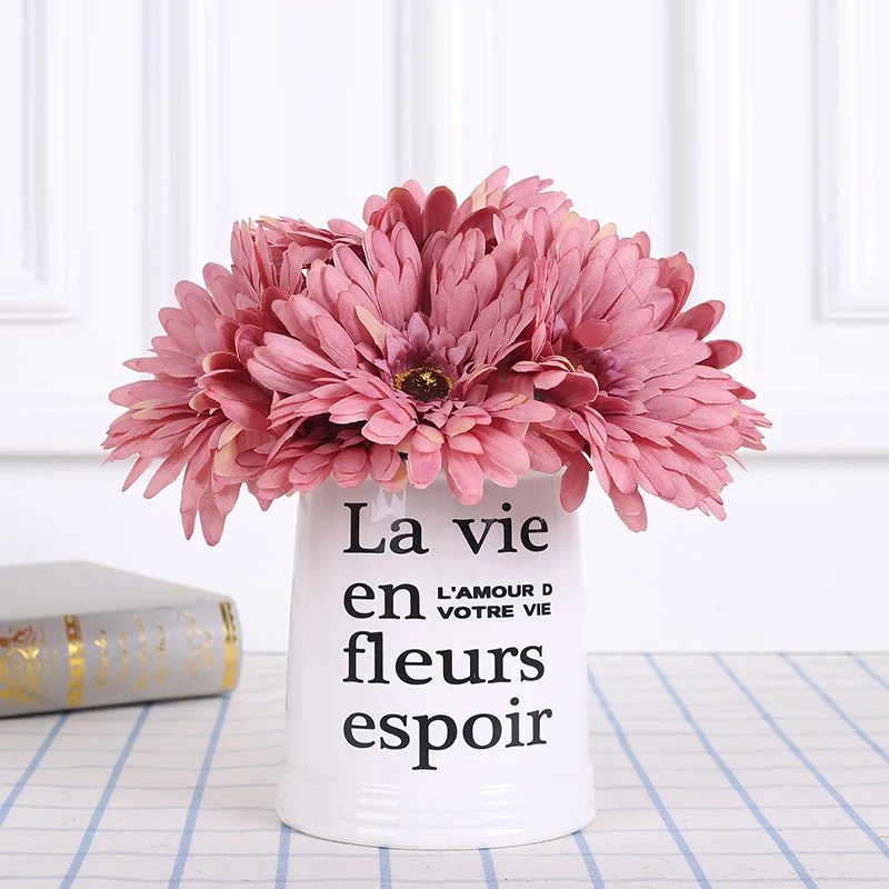Стиль Gerbera искусственный букет гостиная стол модное украшение Искусственные цветы фотостудия съемки реквизит WSHYUFEI