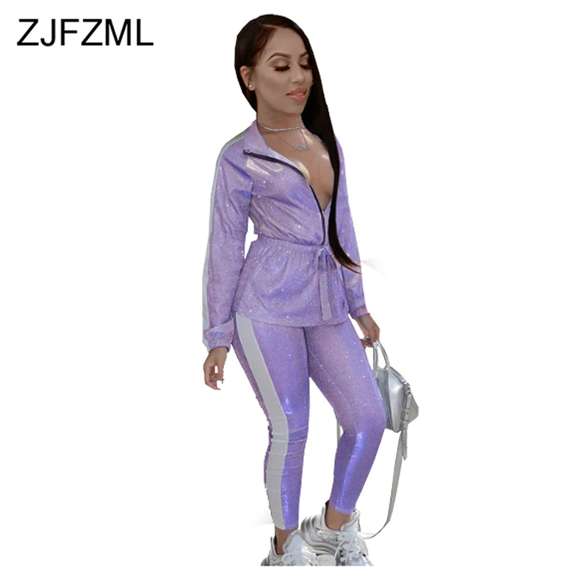 womens purple tracksuit