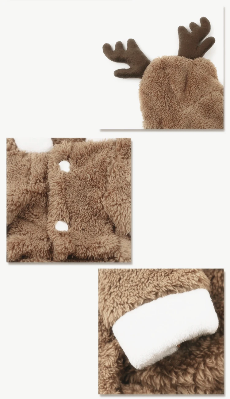 Dog Clothes Pet Dog Christmas Jacket Winter Warm Thick Cute Cartoon Small Dog Cloth Costume Dress apparel Puppy Kitten costume