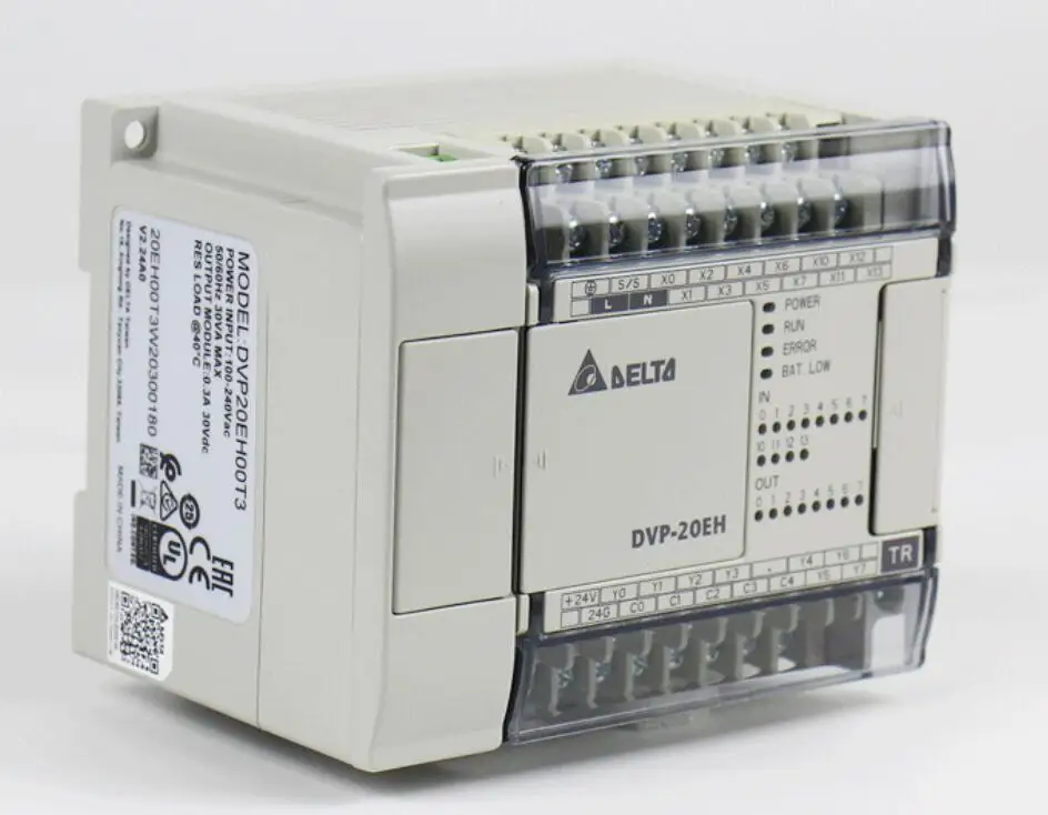 

DVP20EH00T3 DVP-20EH Series PLC body PLC 100-240VAC 12DI 8DO, выход транзистора