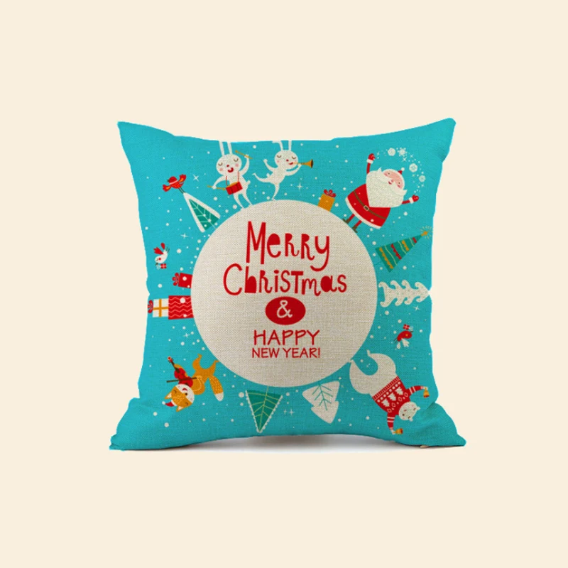 4 Merry Christmas чехлы на декоративные подушки хлопок льняные подушки покрытие диванное сиденье квадратный Мягкий Бросок Наволочка для дома Декор 40x40 см - Цвет: 4