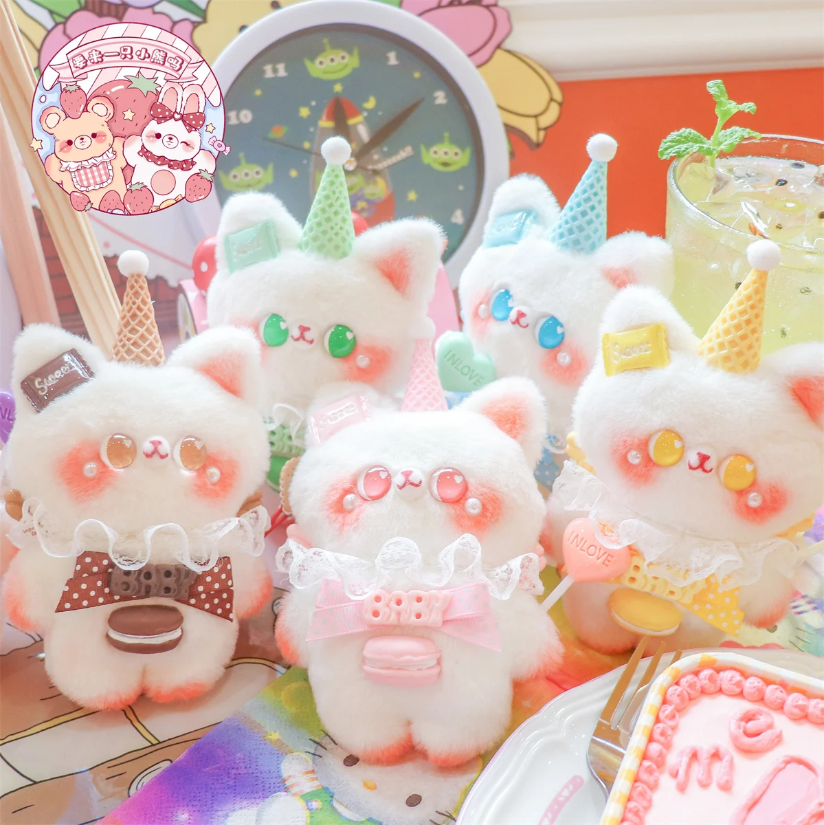 

Macaron Cat Handmade Cotton Doll Pillow Plush Pendant Gift Girly Gadget Cute