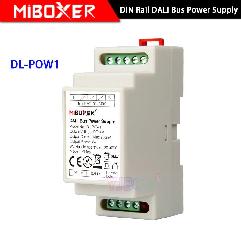 Din-рейка DALI автобус источник питания Miboxer DL-DOW25 Dimmable DALI 25 Вт RGB+ CCT светодиодный светильник; DP3 Сенсорная панель DL-POW1 - Испускаемый цвет: DL-POW1