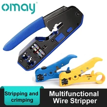 

RJ45 Tool Network Crimper tool for Cat7 Cat6 Metal Clips Pliers Modular Plugs Cable Stripper 8P/6P multi