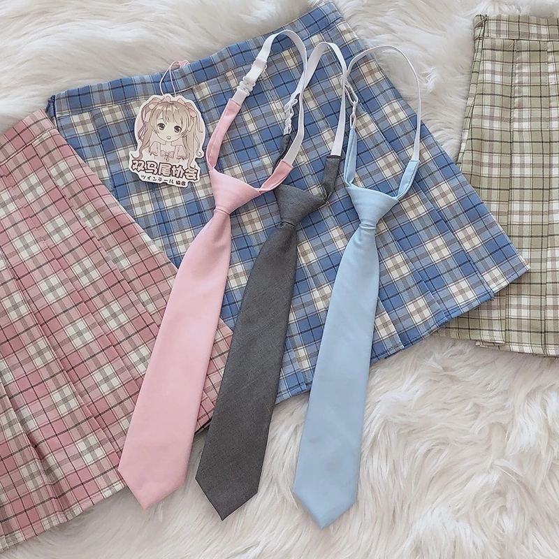 日本女性甘い弓ネクタイ Jk 制服少女学生ユニセックスかわいい無地スクール制服ネクタイカレッジスタイル Aliexpress アパレル アクセサリー