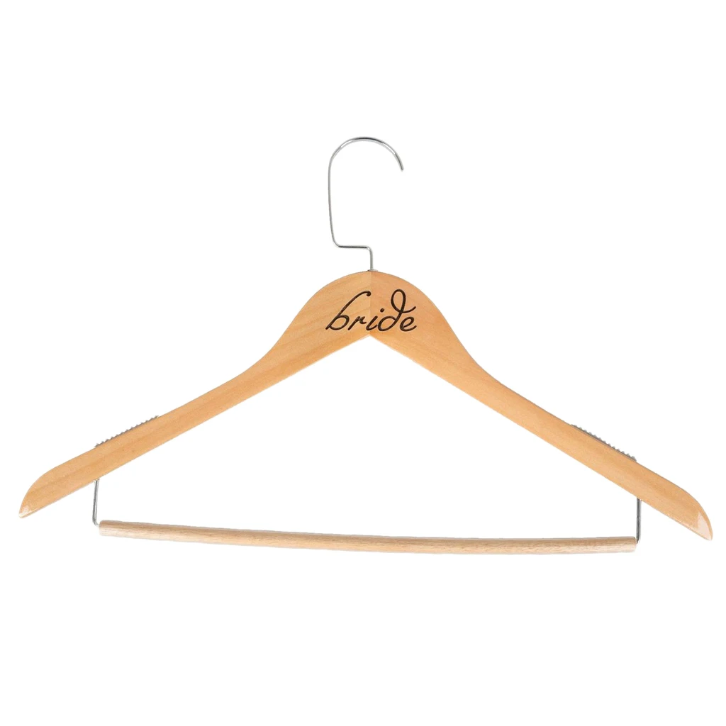 Wedding Dress Hanger Wooden Bridal Clothes Hangers for Brides and Grooms Wedding Dress Hanger Wooden Bridal Clothes Hangers for Brides and Grooms