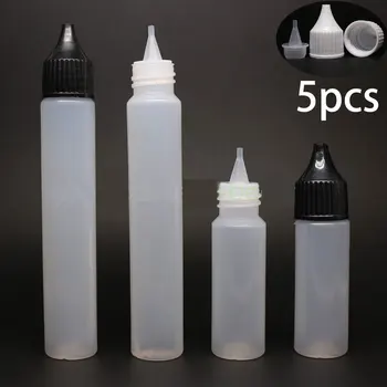 

5pcs x 15ml 30ml Empty LDPE Dropper Bottles E Liquid Juice Vape Drippers Tips Squeeze Filling Wide Mouth Refillable Containers