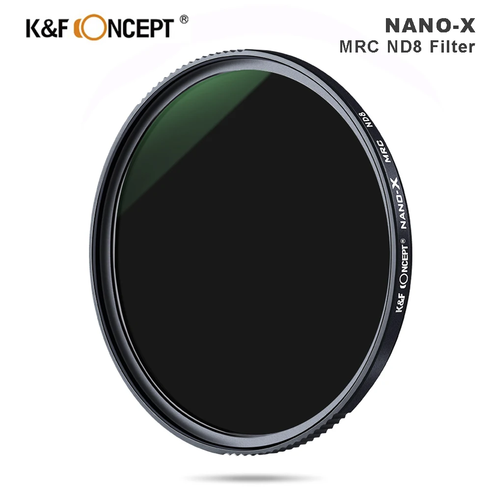Фильтр для объектива K & F Concept Nano X Fader ND4 ND8 49 мм 58 67 72 77 82 фильтр переменной плотности Canon Nikon Sony|Фотофильтры