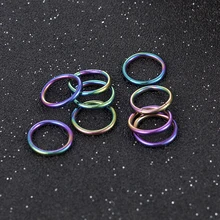 Классический шарнирный бесшовный сегмент кольцо хирургический стальной нос обруч серьги в стиле панк Лабрет перегородка пирсинг кольцо заглушки и тоннели