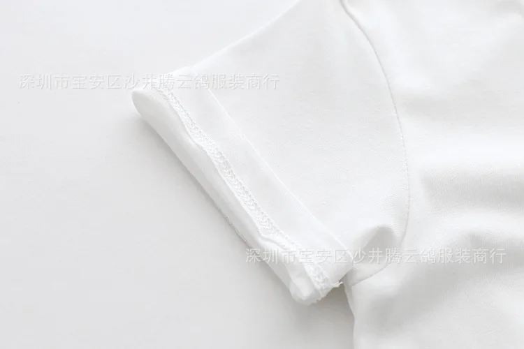 Manufacturers Direct Supply Childrenswear Men's Big Kid Brushed T-shirt Wholesale Summer New Style INS Hot Selling Flocked Short