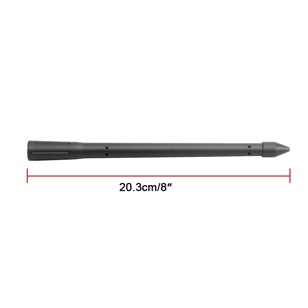 Black 8 2Pcs 11/8/5.5/4.5 inch High Quality Rubber Antenna Strong Signal Antenna Rocket Shape For halley davidson Matte Motorcycle - Цвет: Black 8