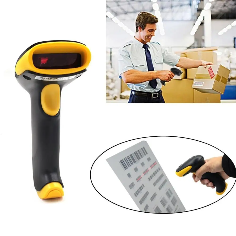 

USB Barcode Scanner 1D Laser Bar Code Bluetooth Scanner Wireless & Wired 2-In-1 Barcode Reader