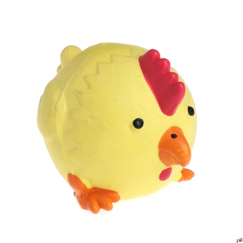 Chicken Игрушки для домашних животных кошки собаки шарики свинья корова курица пищалка латекс жевать кусать зубы Чистка - Color: Chicken