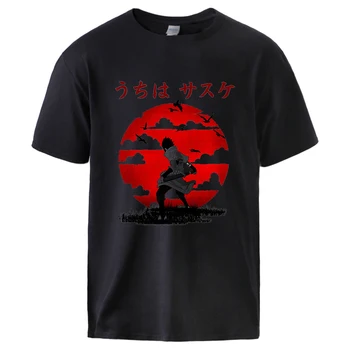 

Sasuke Uchiha Naruto Men's T shirt Cotton Summer Top Tee 2020 New Spring Summer Short Sleeve Sportswear Tshirts Male Casual Tee
