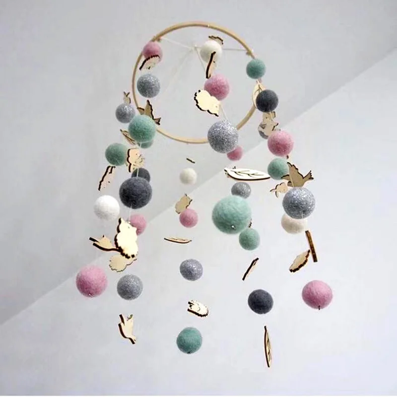 

Children Room Decoration Nordic Baby Crib Mobile Woodland Night Home Decoration Nursery Mobile Felt