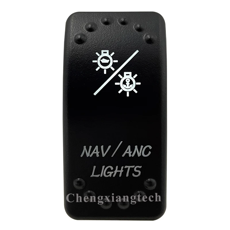 

12v/24v Waterproof IP66 Car Boat White Led Dpdt 7 Pin ON/OFF/ON NAV/ANC LIGHTS Rocker Switch Replace for Carling ARB STYLE