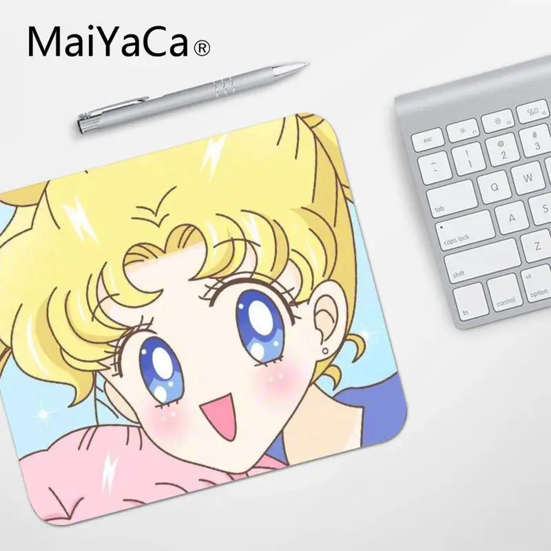 No Lock Edge25x29cm MaiYaCa Высокое качество мультфильм Сейлор Мун компьютерные игровые коврики для мыши Лидер продаж подставка под руку мышь - Цвет: No Lock Edge25x29cm
