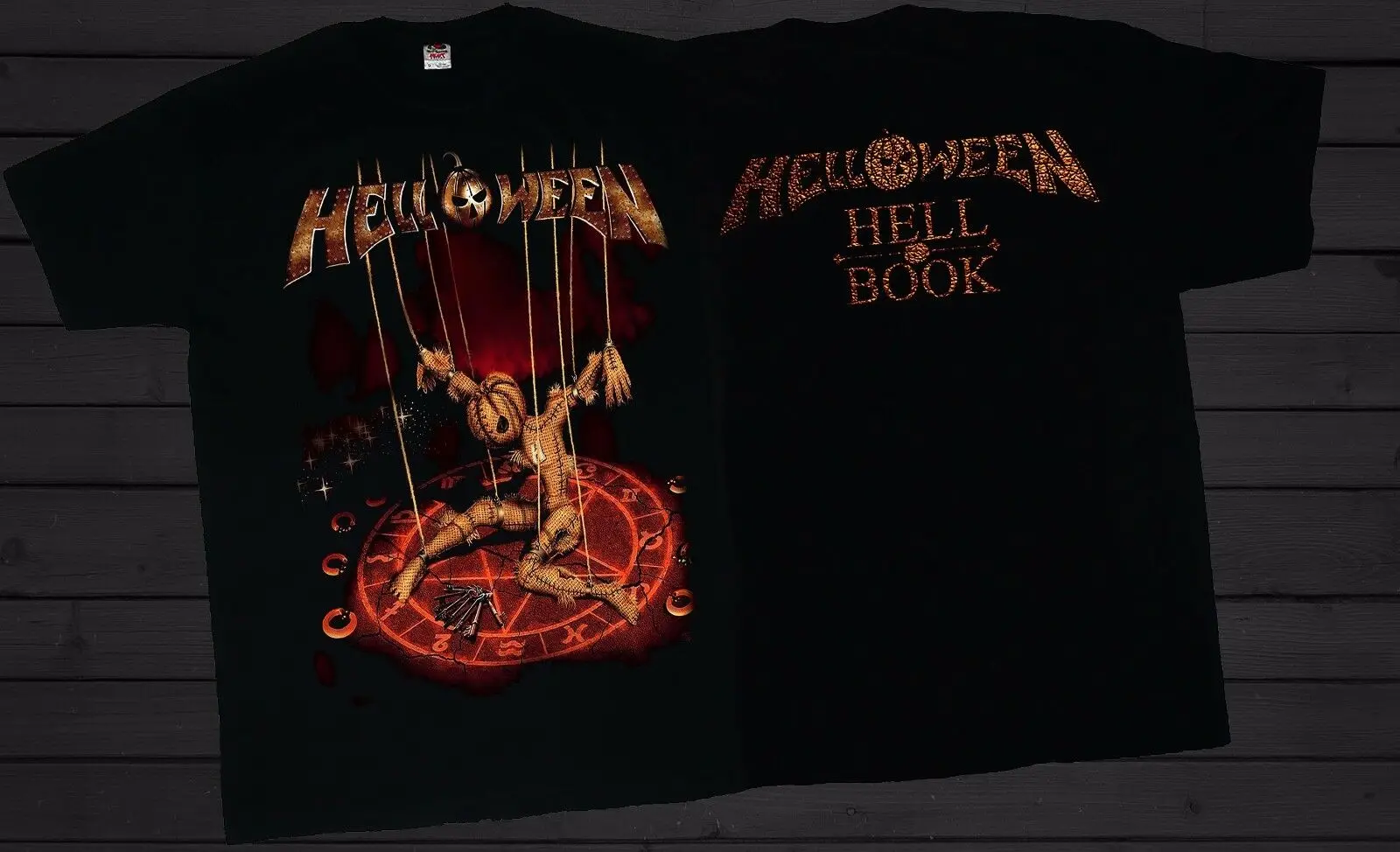 

Helloween -Hellbook- German Power Metal Band ,T_Shirt 2 Side 2019 New 100% Cotton T-Shirts Men Clothing Plus Size Best T Shirts