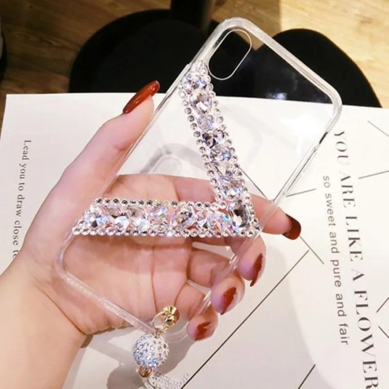 

Rhinestone Case For Huawei Honor 8 9 10 20 Lite V10 V20 7X 8X Nova2 3 4 5 Telefon Transparent Funda Coque