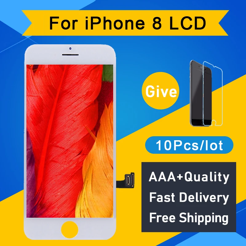 10PCS Grade AAA+++ Display LCD For iPhone 8 LCD 4.7 3D Touch Screen Digitizer Assembly Replacement LCD Display Free Shipping DHL