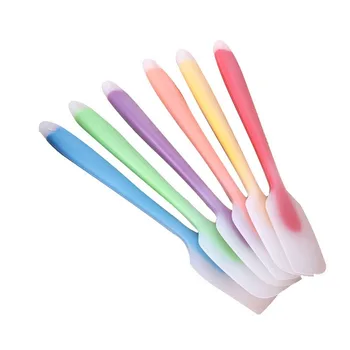 

Translucent silicone scraper integrated cream spatula stirring shovel nougat cake scraper baking tool shovel Stocked