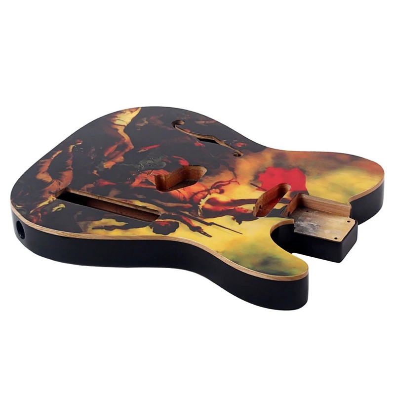 

2 Block in 1 Wood Combine Guitar Body American Alder Back + Ash TOP Barrel Body for TL Style Electric Guitar DIY Accessory
