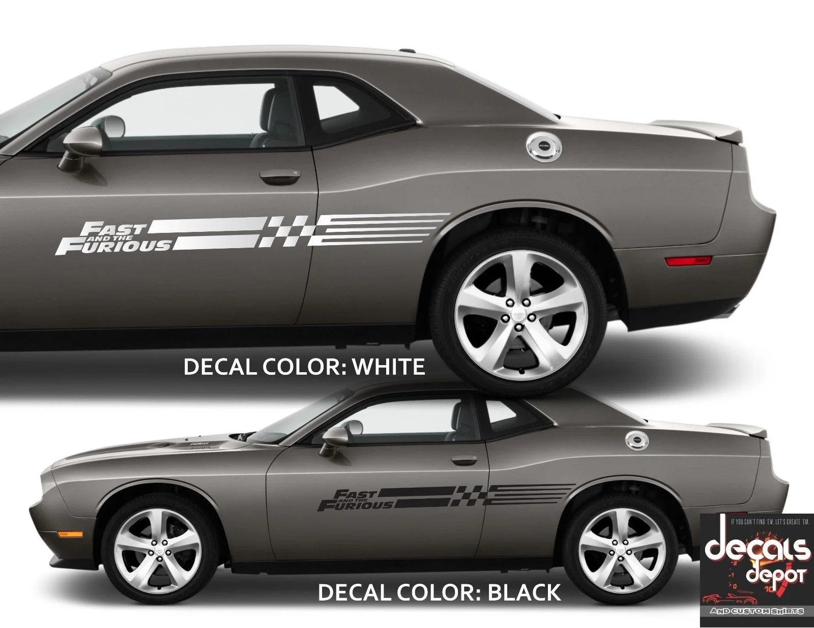 For 2X UNIVERSAL Decal Stripes THE FAST AND FURIOUS Challenger Charger SRT 8 | Автомобили и мотоциклы