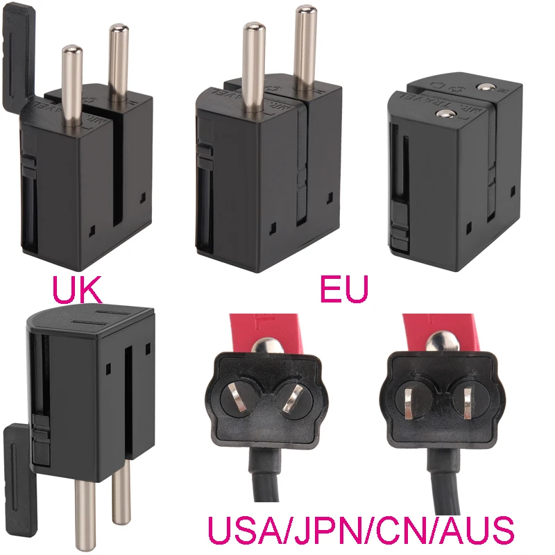 Международный Универсальный блок адаптера питания с 2 USB глобальной настенной зарядкой адаптеры для путешествий для Великобритании/ЕС/Азии длина кабеля 92 см