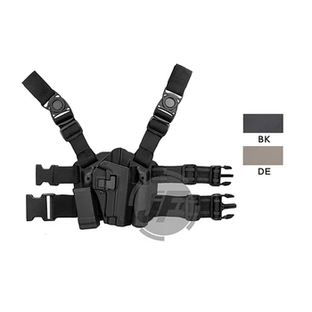 

Tactical CQC Serpa Right Hand Drop Leg Thigh Quick Draw Pistol Holster w/ Magazine & Flashlight Pouch for Sig Sauer P226 P229