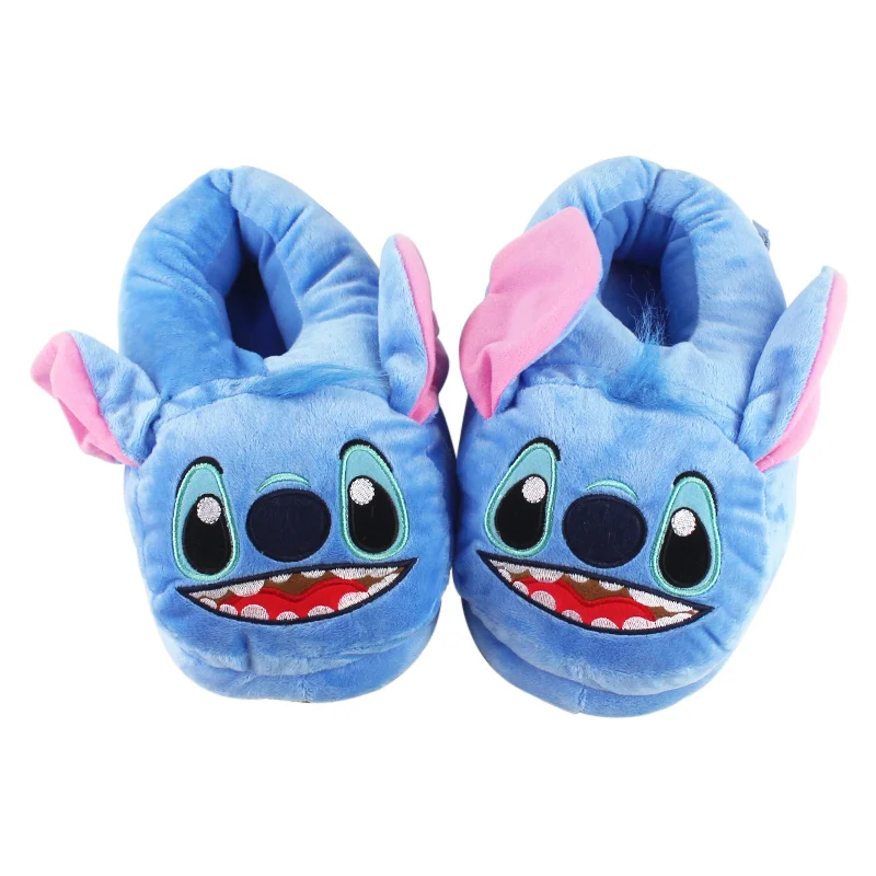 Disney Stitch Plush Toys Cute Stitch Clothing & Accessories Plush Stuff  Slippers For Home Cartoon Winter Shoes Child Adult Gifts