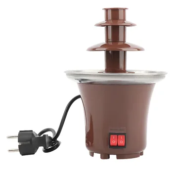 

Mini Chocolate Fountain Three Layers Creative Design Chocolate Melt With Heating Fondue Machine DIY Mini Waterfall Hotpot