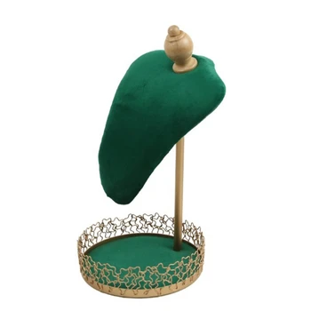 

Fashion Portrait Neck Jewelry Display Stand Metal Flannel Necklace Earring Ring Jewelry Display Stand