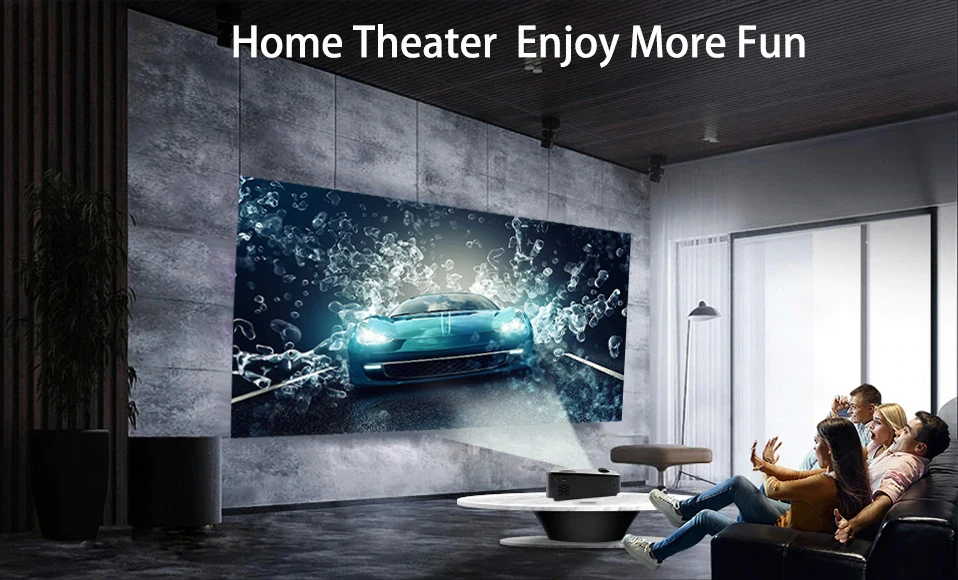 Poner Saund HD Mini Projector W5 Native 1280 x 720P LED Android WiFi Projector Video Home Cinema 3D HDMI Movie Game Proyector best 4k projector