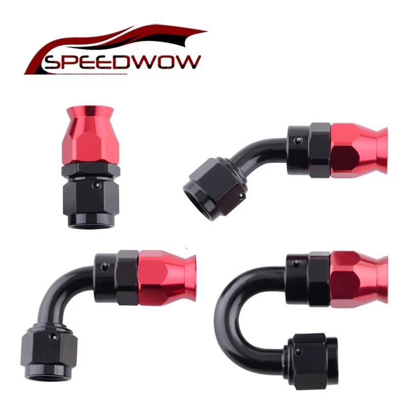 Алюминиевый Поворотный шланг SPEEDWOW 4 AN 0/45/90/180 градусов торцевой адаптер для шланга