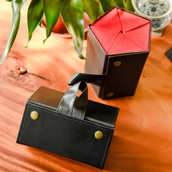 

5 Slots Foldable Leather Eyewear Holder Display Sunglasses Eyeglasses Travel Organizer Case Multiple Hanging Container