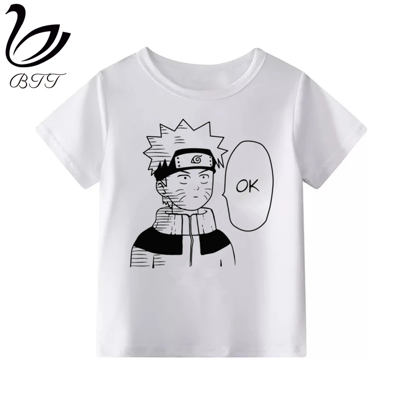 Цельная модная футболка с забавным принтом nurtaio dregon ball One punch men OK детские летние топы с круглым вырезом, футболки для мальчиков и девочек