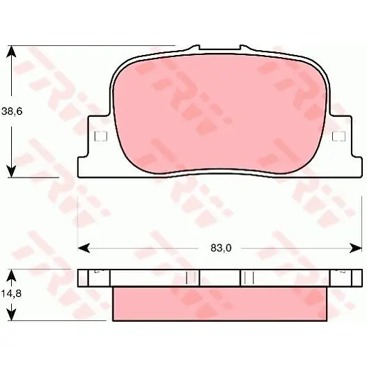 Колодки тормозные TOYOTA CAMRY V20 2.2-3.0 96-01/V30 2.4-3.0 01- задние TRW GDB3278