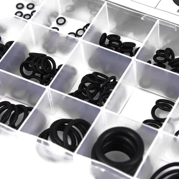 

Automotive O-Rings Rubber Gasket Seal Assortment Washers 225pcs Black Ring Kit Durable