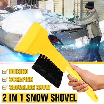 

2 In 1 Useful Auto Car Vehicle Snow Ice Scraper Brush Shovel Removal Winter Car Window Windshield Deicer Multiuse Cleaning Tools